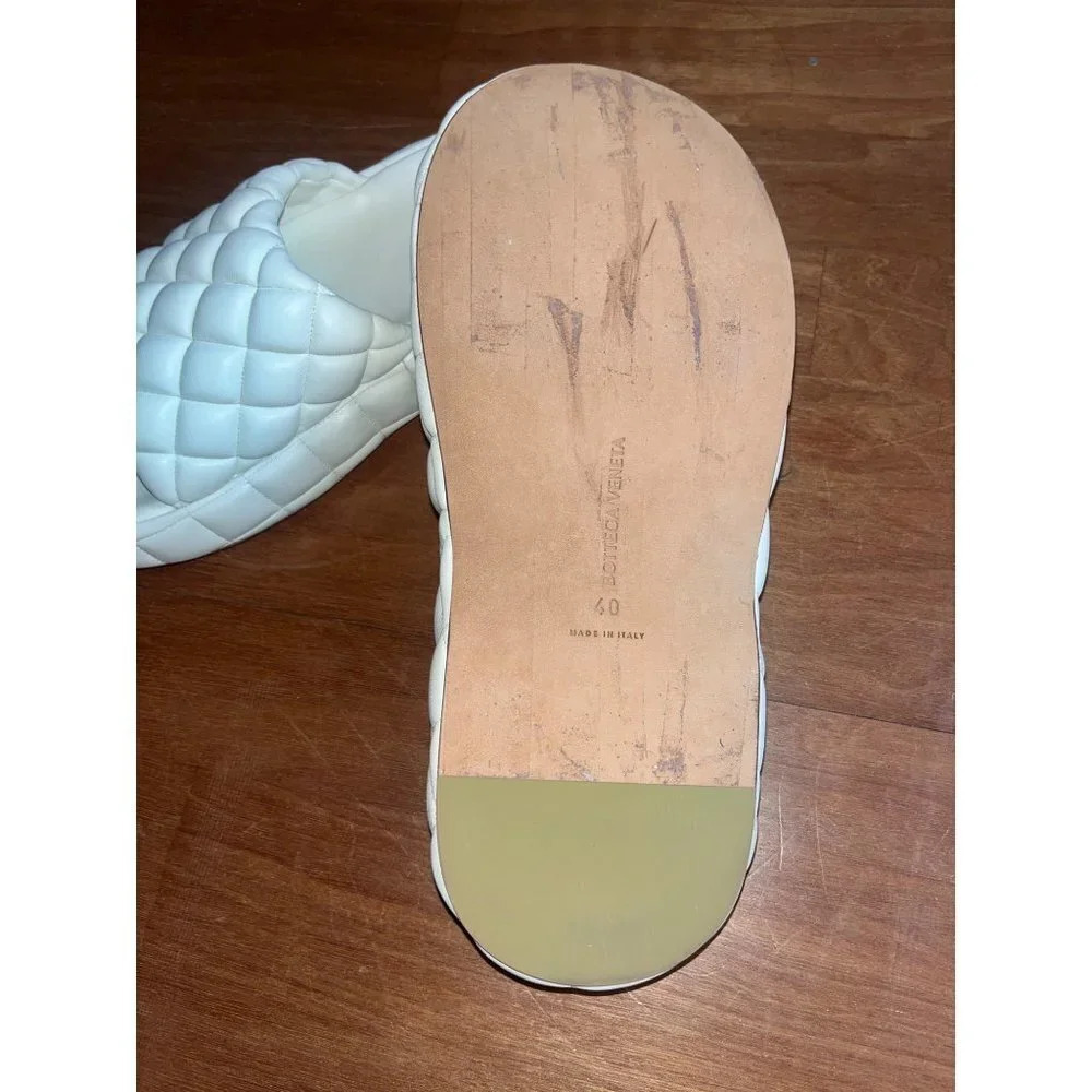 Bottega Veneta Stretch Padded Sandals in White 40 10 With Box Womens Puffy Slide - Picture 13 of 16
